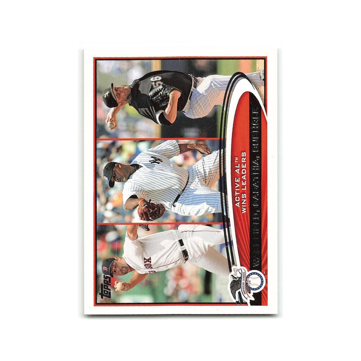 Wakefield Sabathia 2012 Topps #212 Wins Leaders Baseball Card NM