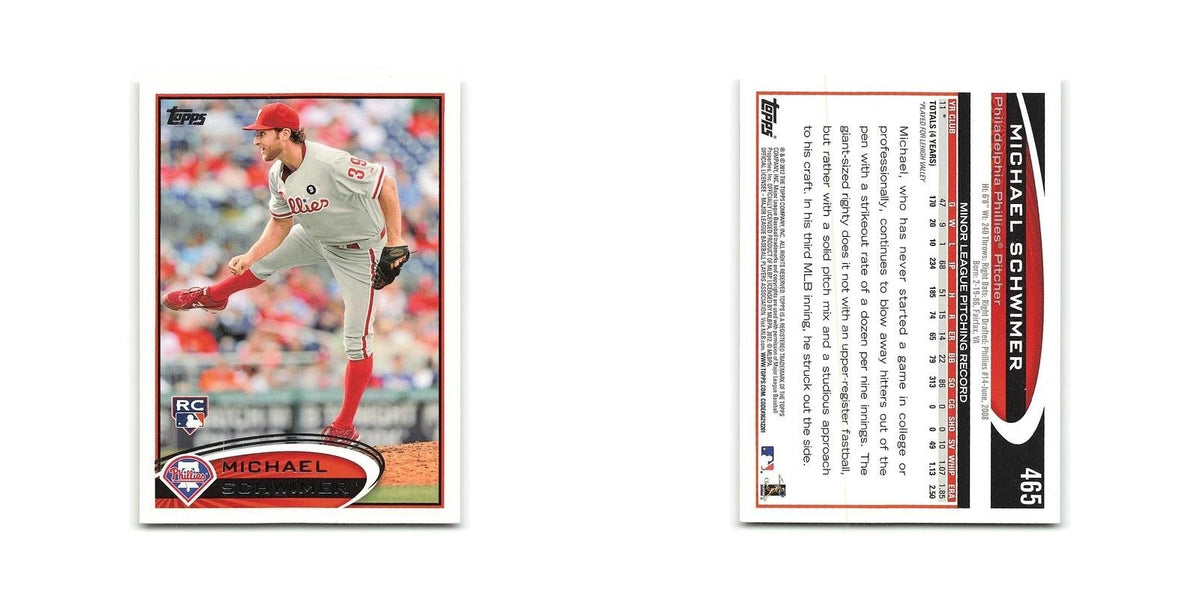 Michael Schwimer Rookie 2012 Topps #465 Philadelphia Phillies Baseball Card NM