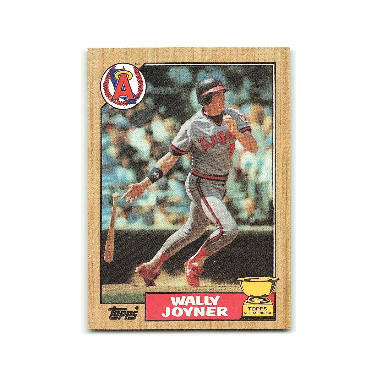 Wally Joyner Rookie Gold Cup 1987 Topps #80 California Angels Baseball Card NM