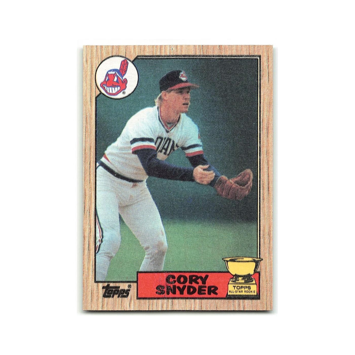 Cory Snyder Rookie Gold Cup 1987 Topps #192 Cleveland Indians Baseball Card NM