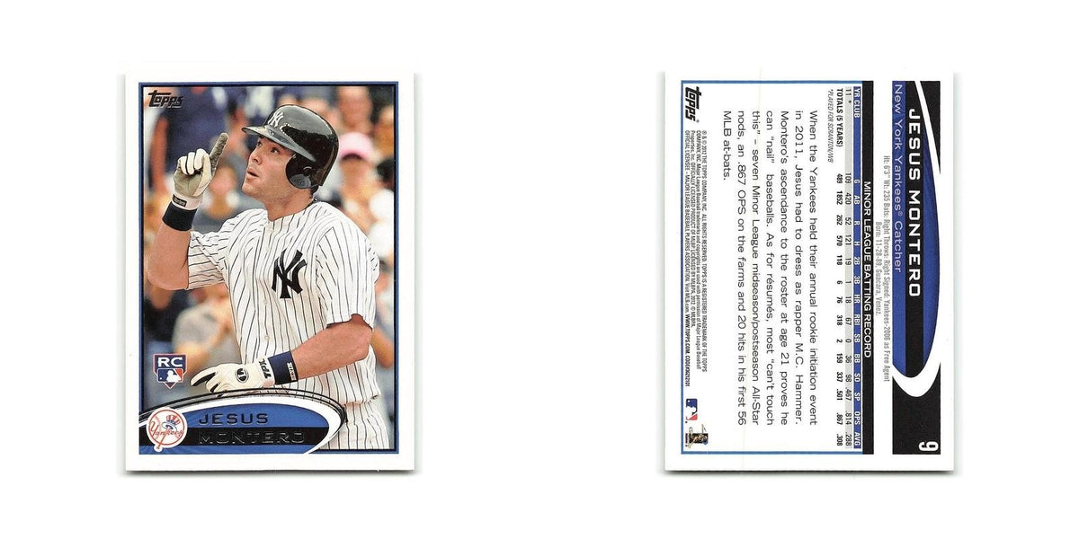 Jesus Montero Rookie 2012 Topps #9 New York Yankees Baseball Card NM