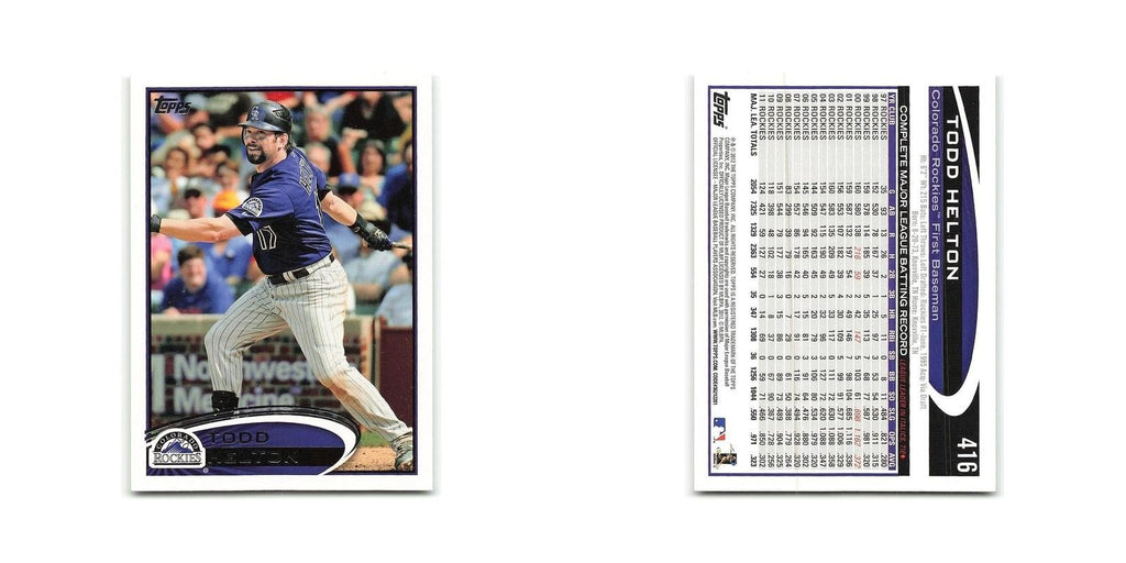 Todd Helton 2012 Topps #416 Colorado Rockies Baseball Card NM