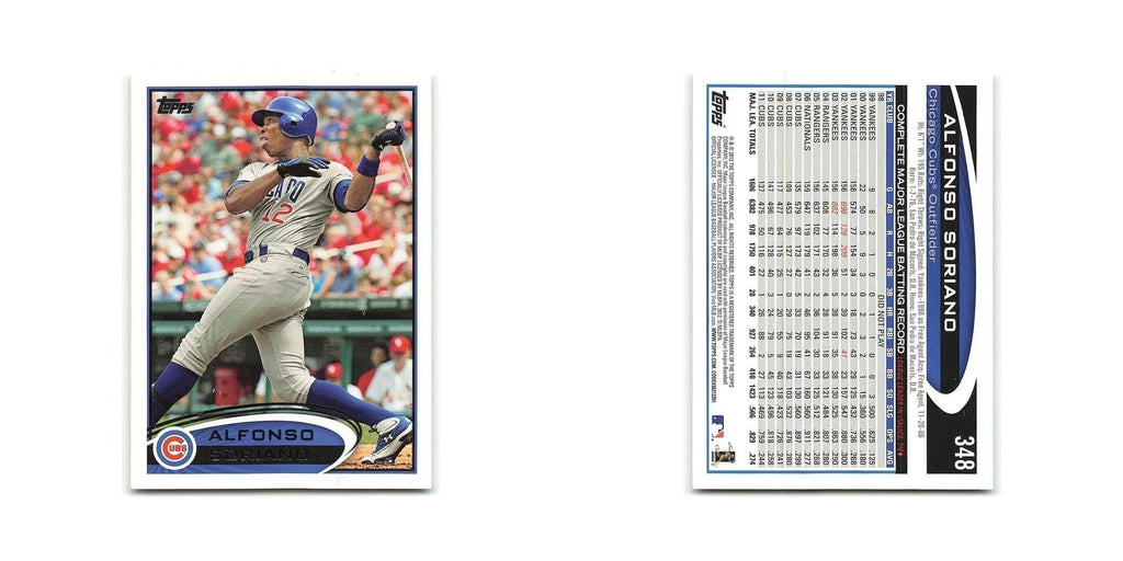 Alfonso Soriano 2012 Topps #348 Chicago Cubs Baseball Card NM