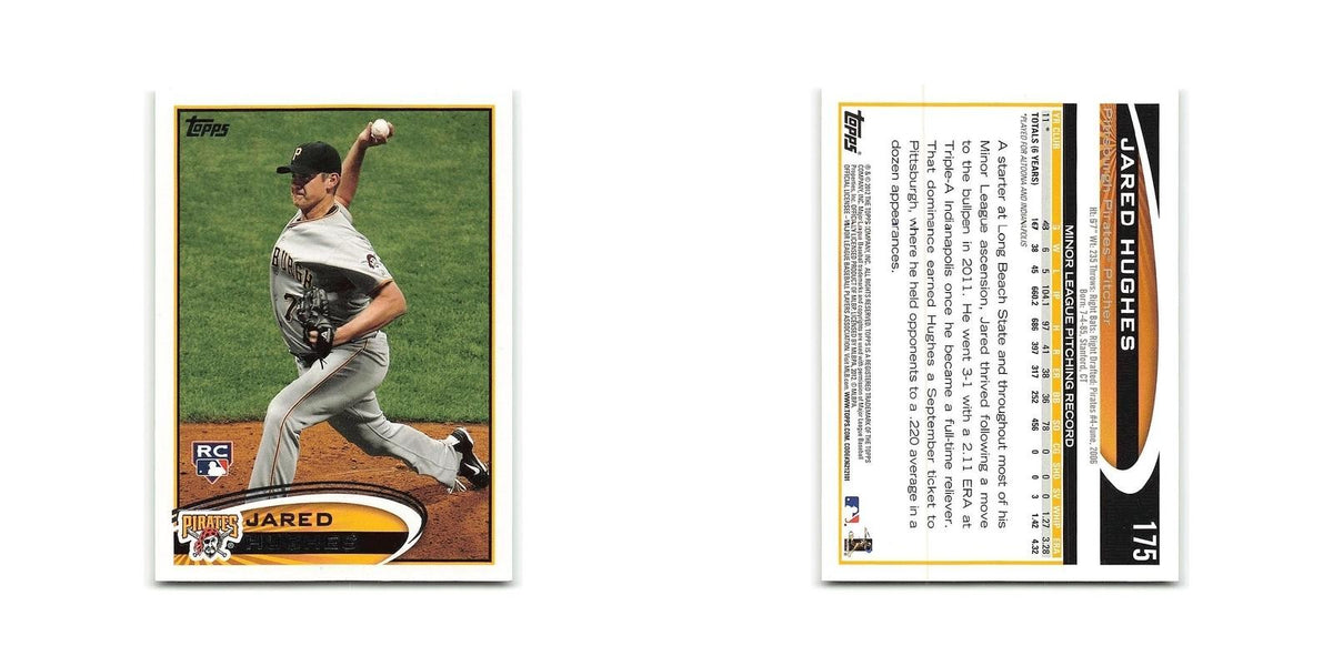 Jared Hughes Rookie 2012 Topps #175 Pittsburgh Pirates Baseball Card NM