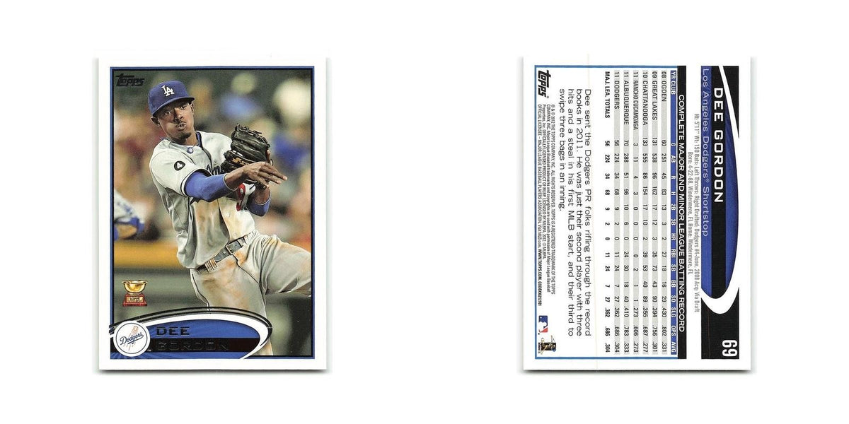 Dee Gordon Gold Cup 2012 Topps #69 Los Angeles Dodgers Baseball Card NM