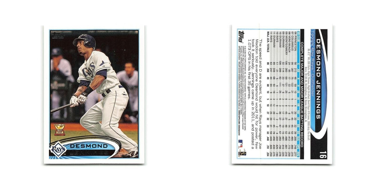 Desmond Jennings Gold Cup 2012 Topps #16 Tampa Bay Rays Baseball Card NM