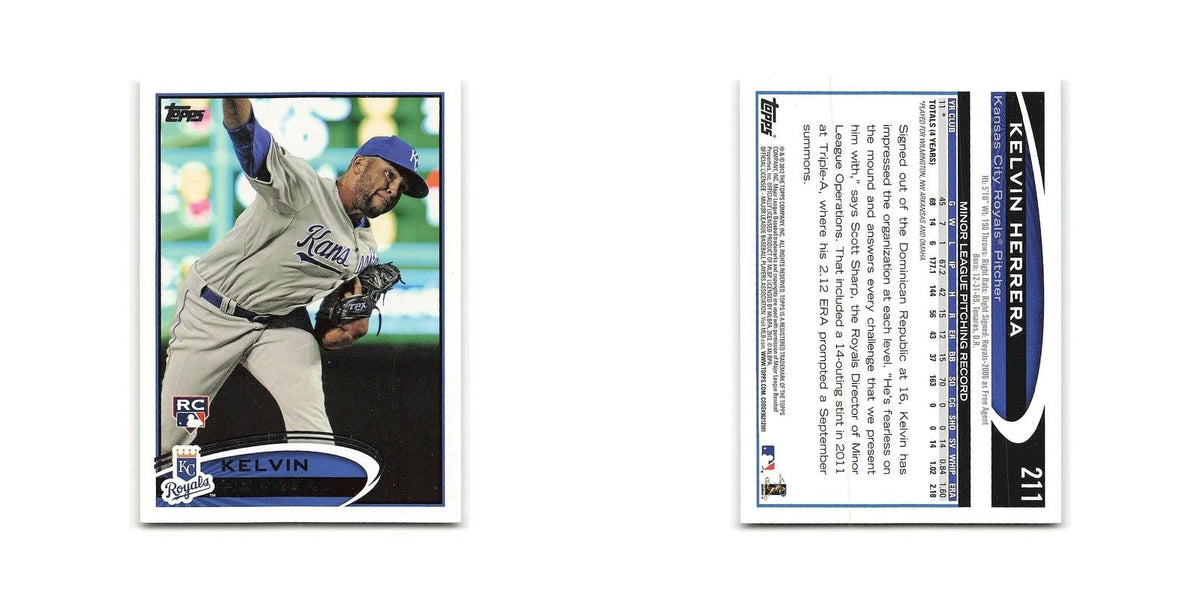 Kelvin Herrera Rookie 2012 Topps #211 Kansas City Royals Baseball Card NM