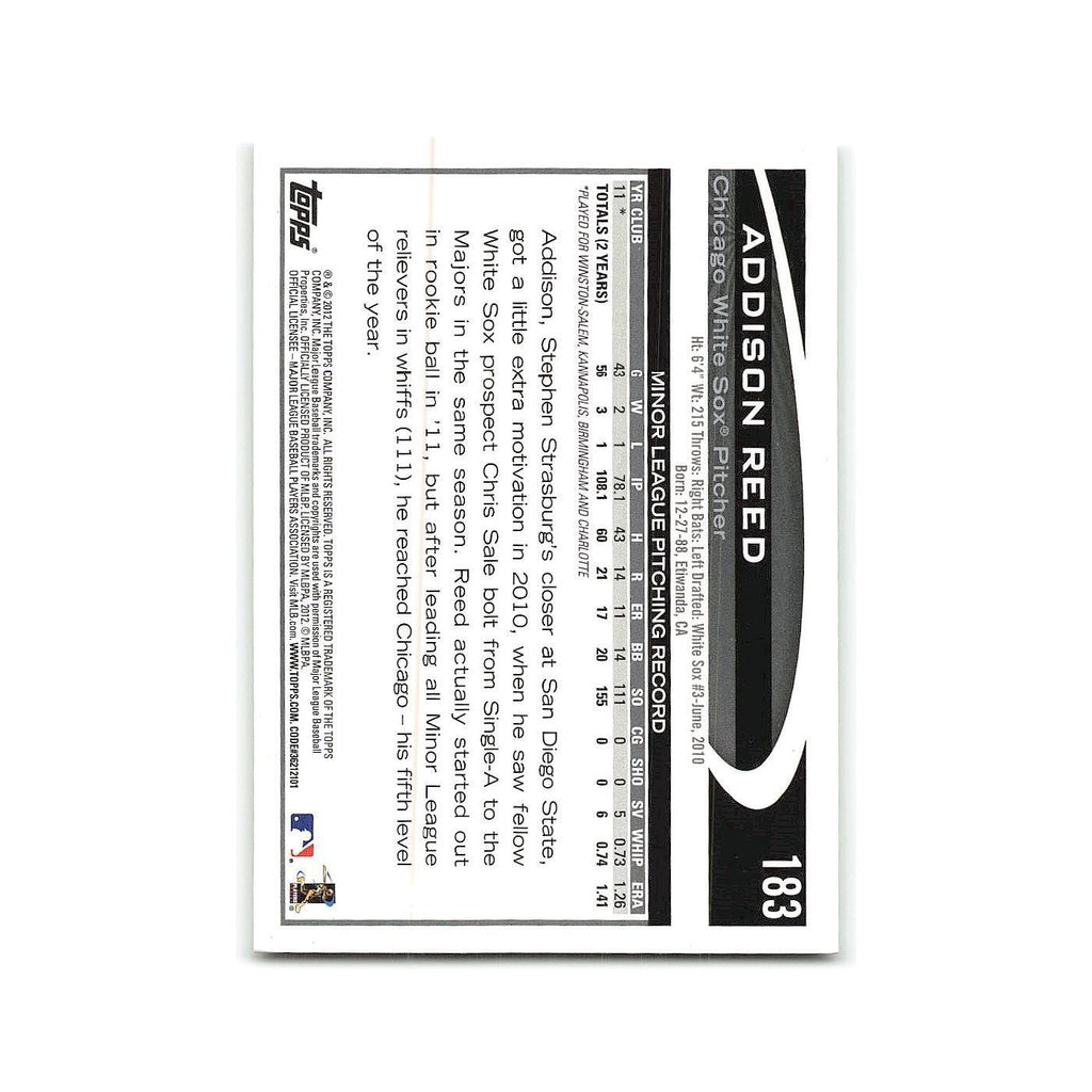 Addison Reed Rookie 2012 Topps #183 Chicago White Sox Baseball Card NM