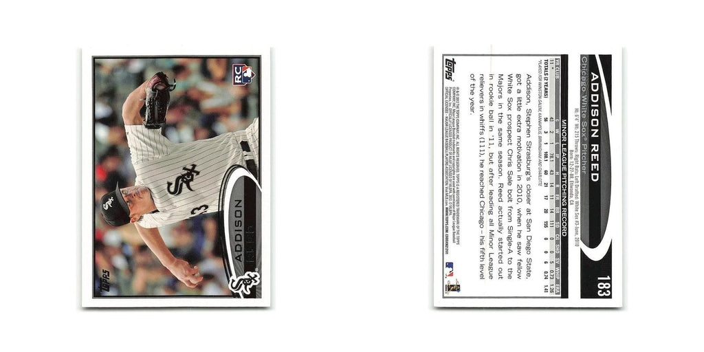 Addison Reed Rookie 2012 Topps #183 Chicago White Sox Baseball Card NM