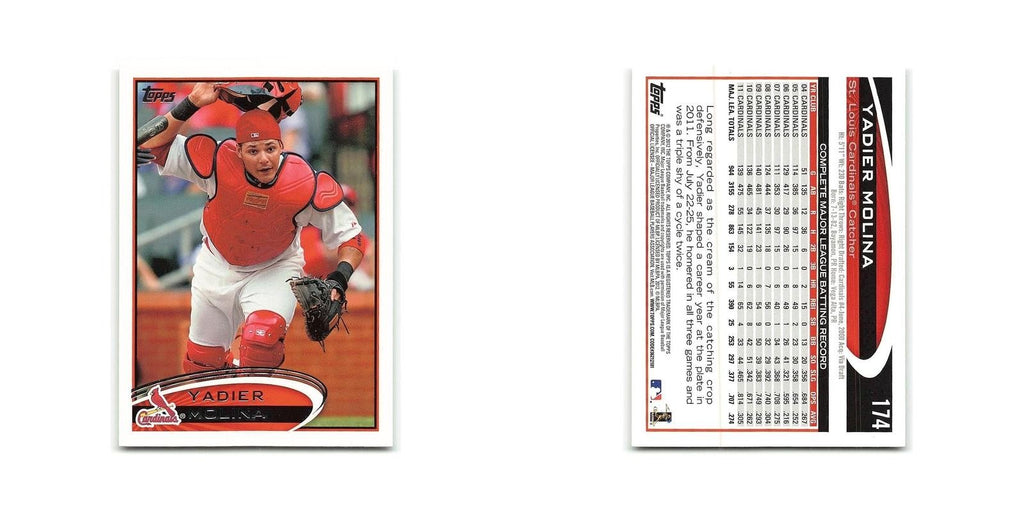 Yadier Molina 2012 Topps #174 St. Louis Cardinals Baseball Card NM