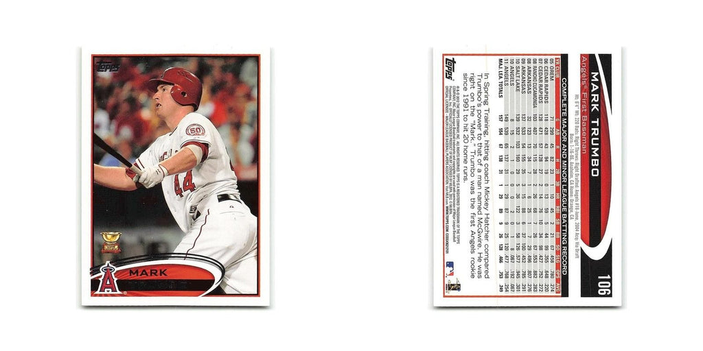 Mark Trumbo Gold Cup 2012 Topps #106 Anaheim Angels Baseball Card NM