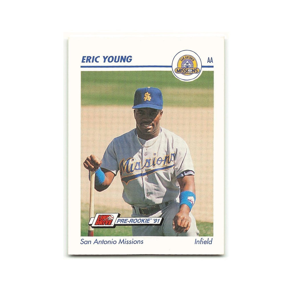 Eric Young 1991 Line Drive AA #548 San Antonio Missions Baseball Card NM