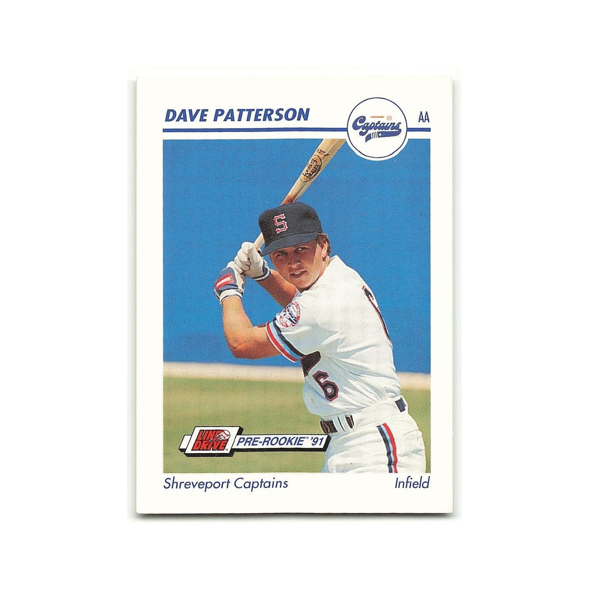 Dave Patterson 1991 Line Drive AA #315 Shreveport Captains Baseball Card NM
