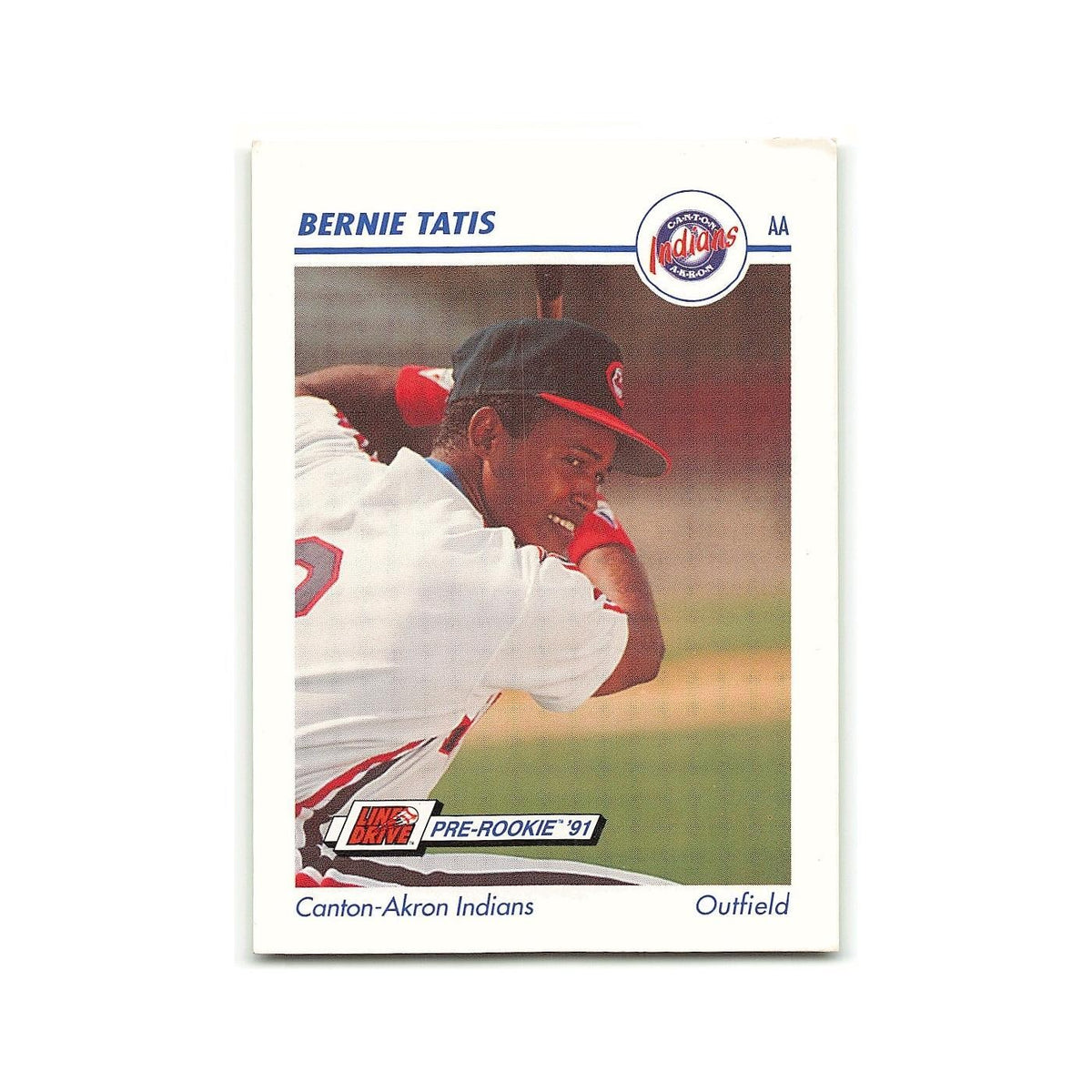 Bernie Tatis 1991 Line Drive AA #95 Canton-Akron Indians Baseball Card NM