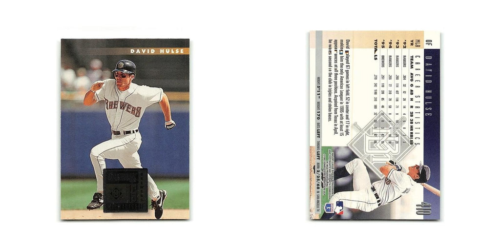 David Hulse 1996 Donruss #410 Milwaukee Brewers Baseball Card NM