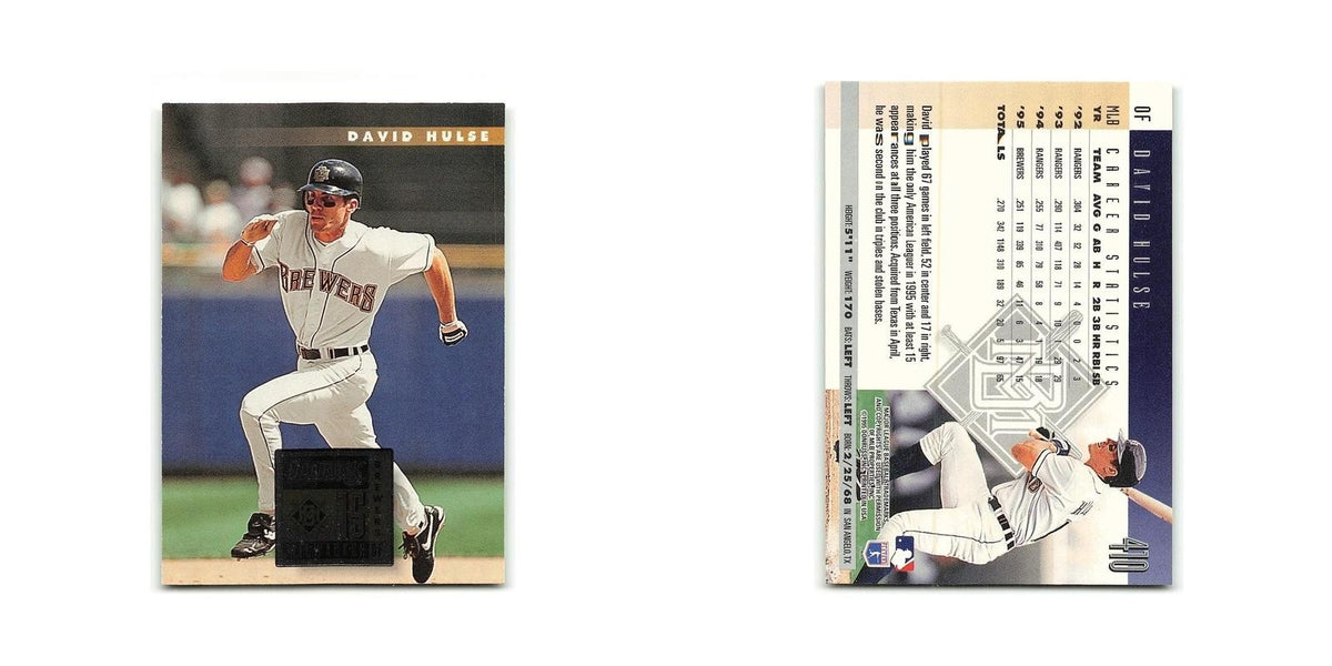 David Hulse 1996 Donruss #410 Milwaukee Brewers Baseball Card NM