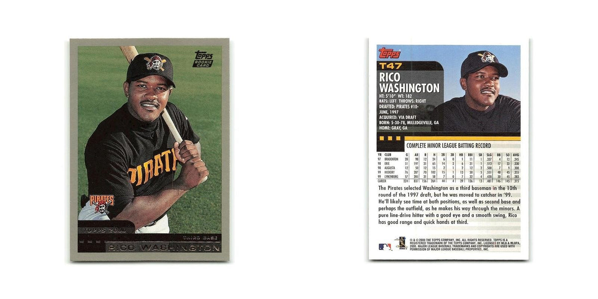 Rico Washington Rookie 2000 Topps Traded #T47 Pittsburgh Pirates NM
