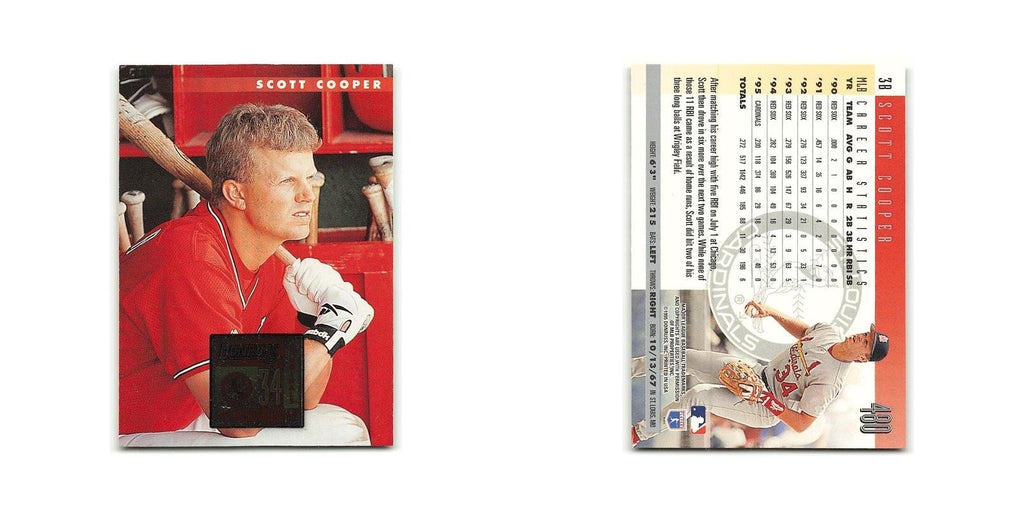 Scott Cooper 1996 Donruss #480 St. Louis Cardinals Baseball Card NM