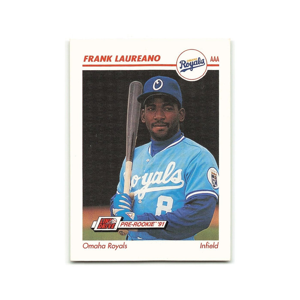 Frank Laureano 1991 Line Drive AAA #338 Omaha Royals Baseball Card NM