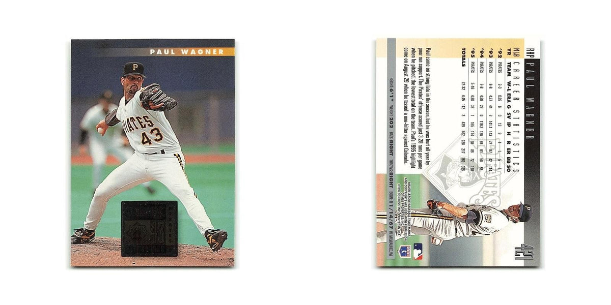 Paul Wagner 1996 Donruss #421 Pittsburgh Pirates Baseball Card NM