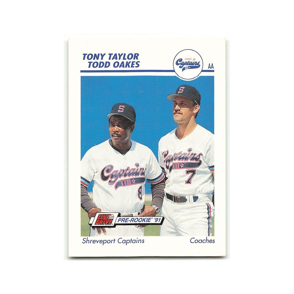 Tony Taylor Todd Oakes 1991 Line Drive AA #325 Shreveport Captains NM
