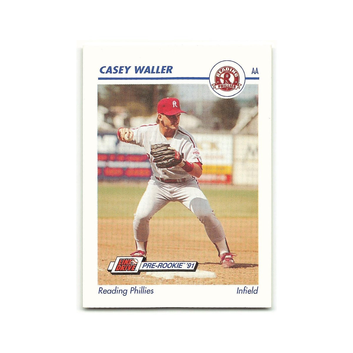 Casey Waller 1991 Line Drive AA #522 Reading Phillies Baseball Card NM