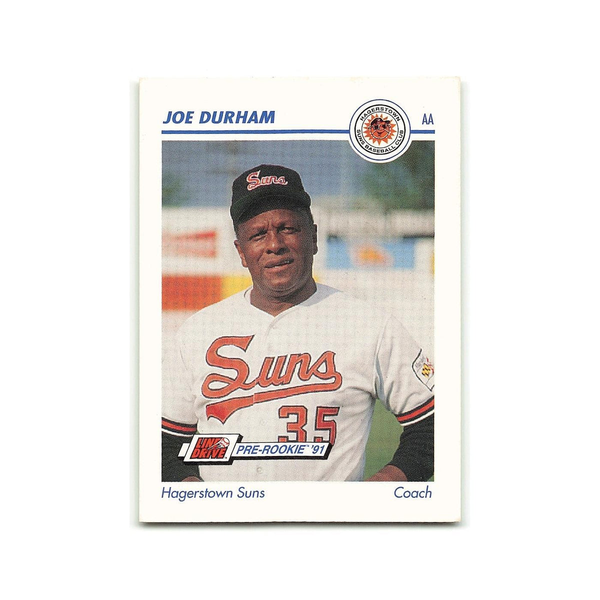 Joe Durham 1991 Line Drive AA #250 Hagerstown Suns Baseball Card NM