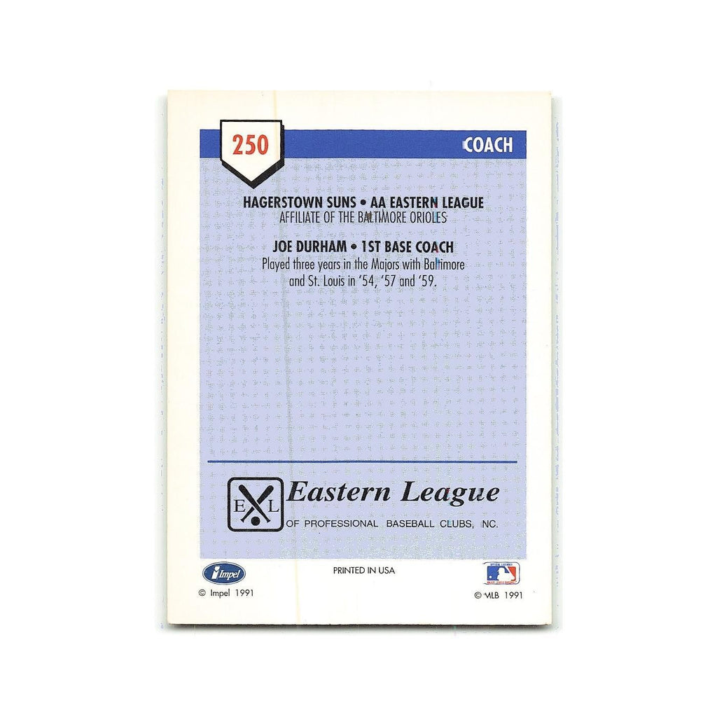 Joe Durham 1991 Line Drive AA #250 Hagerstown Suns Baseball Card NM
