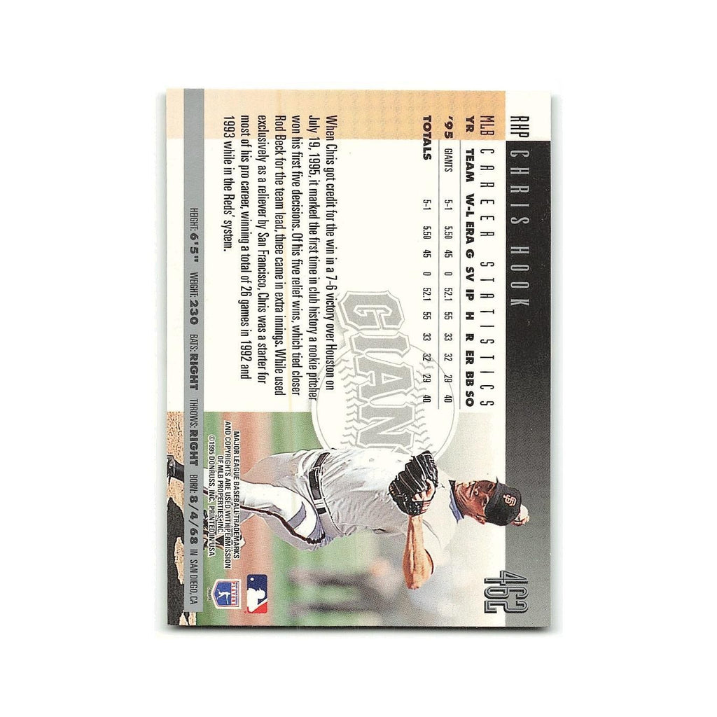 Chris Hook 1996 Donruss #462 San Francisco Giants Baseball Card NM