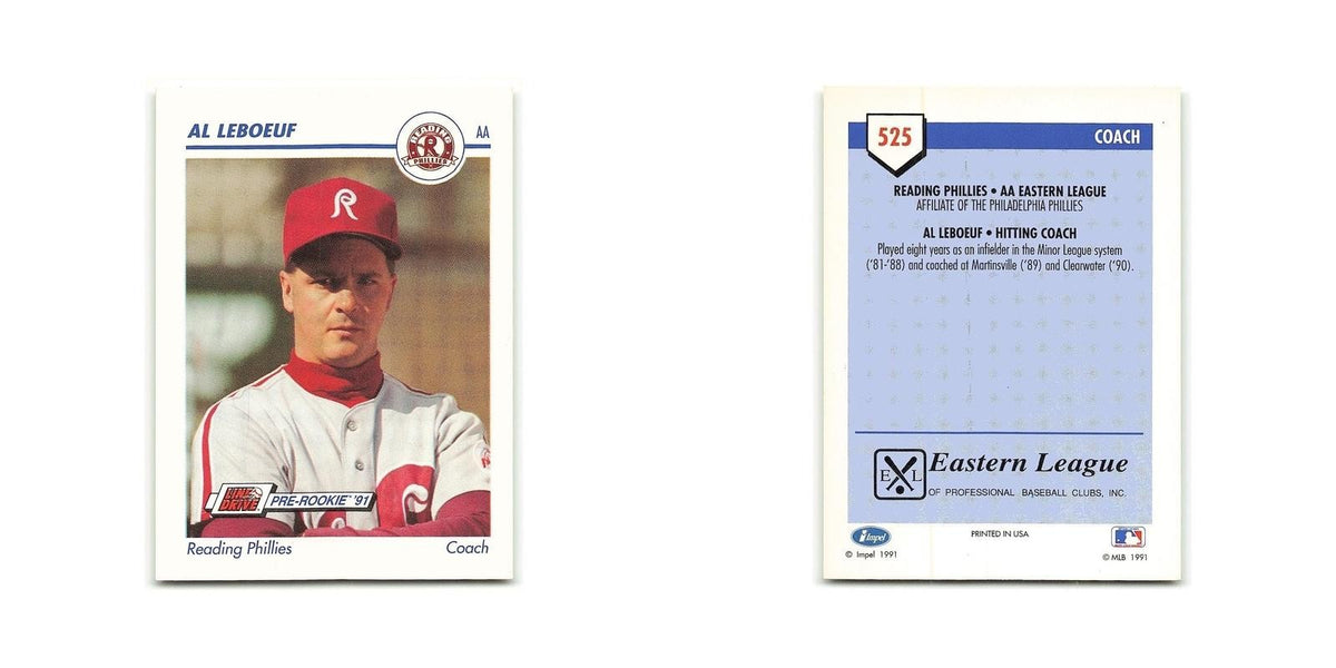 Al LeBoeuf 1991 Line Drive AA #525 Reading Phillies Baseball Card NM