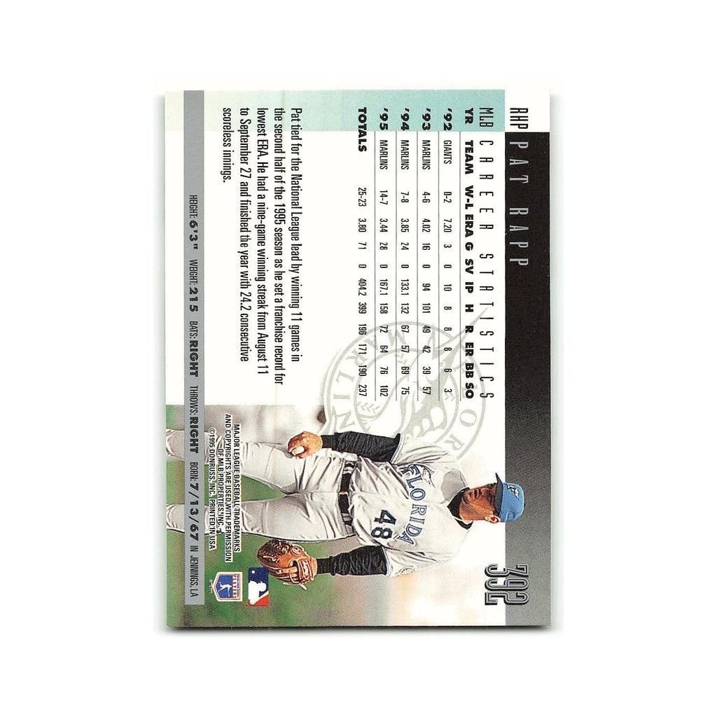 Pat Rapp 1996 Donruss #392 Florida Marlins Baseball Card NM