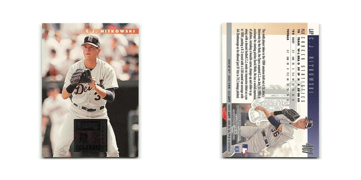 C.J. Nitkowski 1996 Donruss #467 Detroit Tigers Baseball Card NM