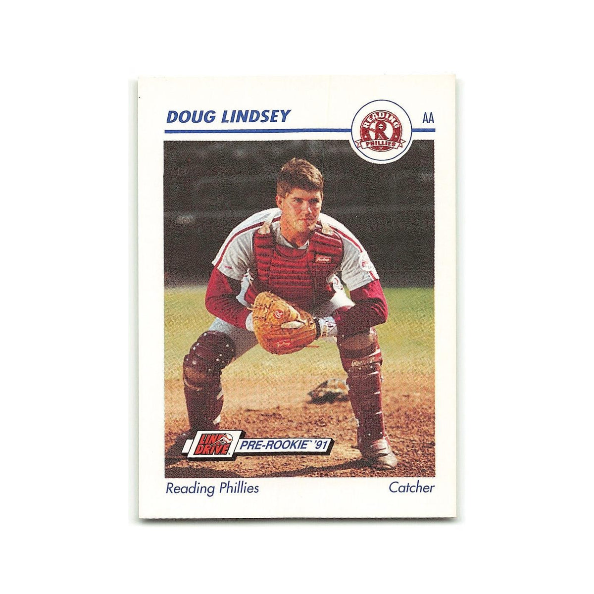 Doug Lindsey 1991 Line Drive AA #512 Reading Phillies Baseball Card NM