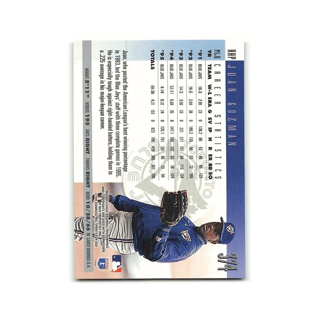 Juan Guzman 1996 Donruss #374 Toronto Blue Jays Baseball Card NM