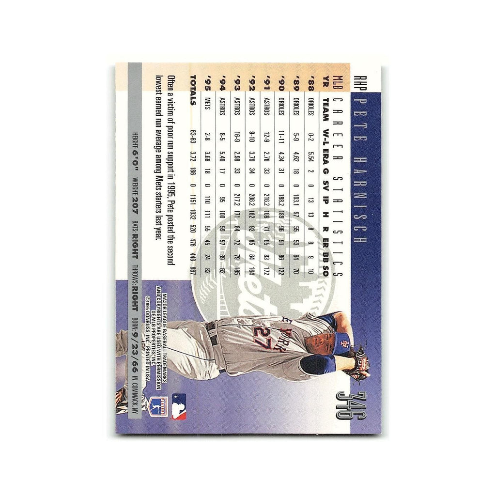 Pete Harnisch 1996 Donruss #346 New York Mets Baseball Card NM