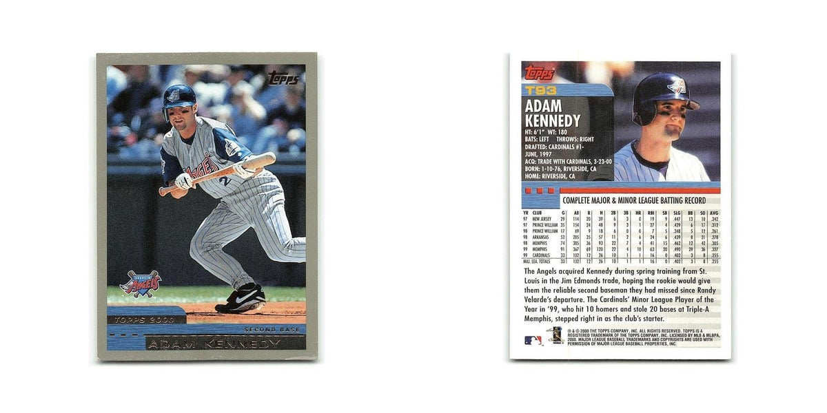 Adam Kennedy 2000 Topps Traded #T93 Anaheim Angels Baseball Card NM