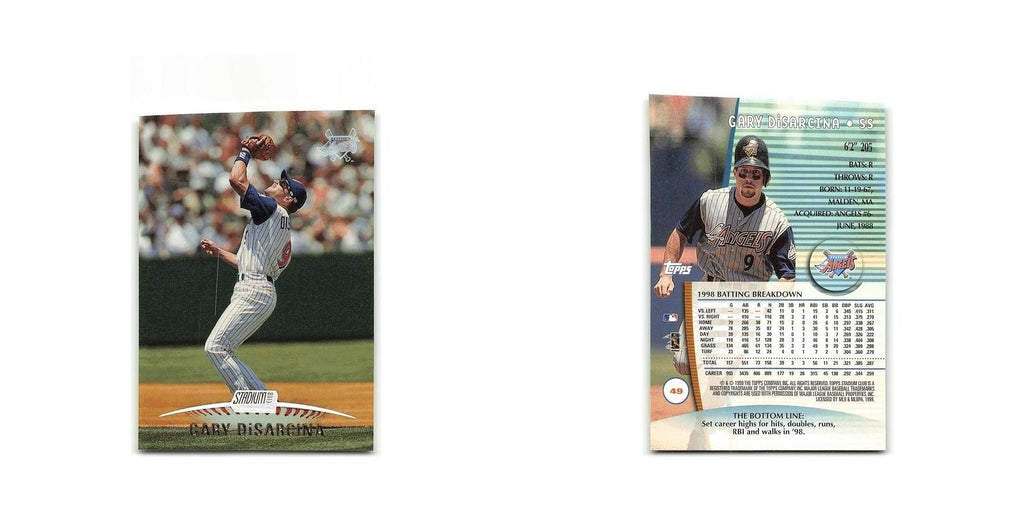 Gary DiSarcina 1999 Topps Stadium Club #49 Anaheim Angels Baseball Card NM