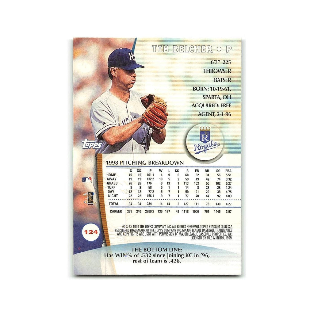 Tim Belcher 1999 Topps Stadium Club #124 Kansas City Royals Baseball Card NM