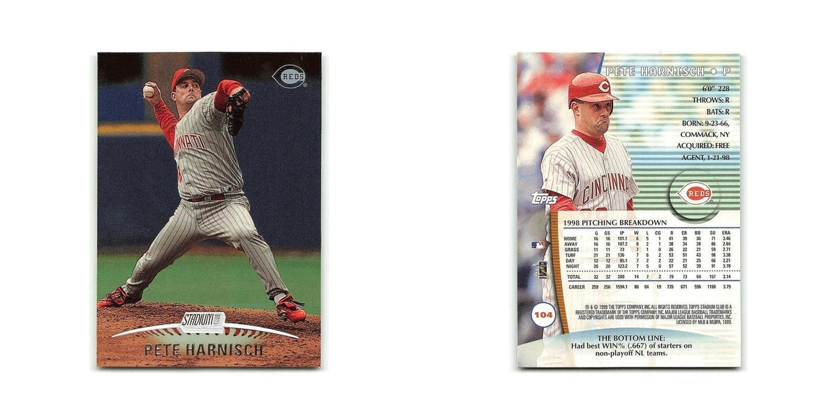 Pete Harnisch 1999 Topps Stadium Club #104 Cincinnati Reds Baseball Card NM
