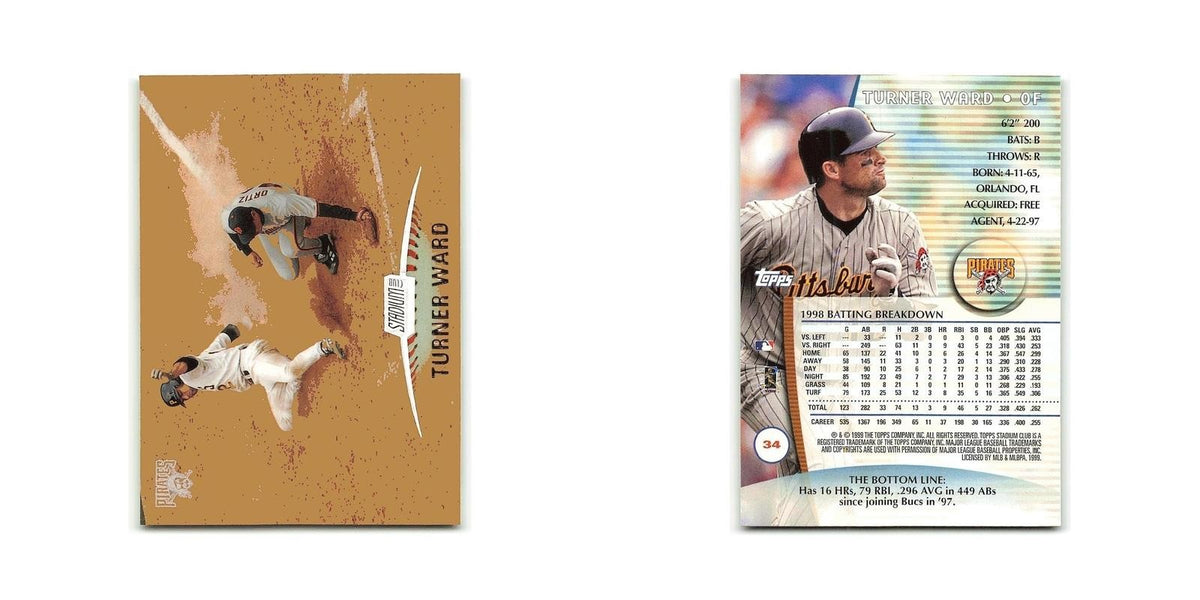 Turner Ward 1999 Topps Stadium Club #34 Pittsburgh Pirates Baseball Card NM