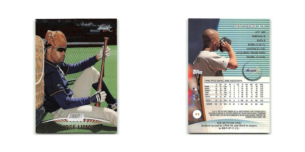 Jose Lima 1999 Topps Stadium Club #11 Houston Astros Baseball Card NM