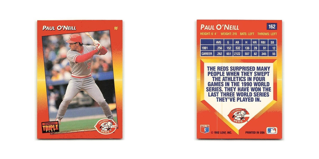 Paul O'Neill 1992 Triple Play #162 Cincinnati Reds Baseball Card NM