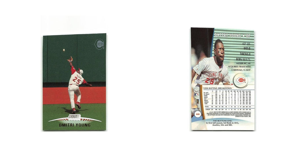 Dmitri Young 1999 Topps Stadium Club #44 Cincinnati Reds Baseball Card NM