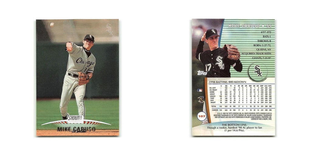 Mike Caruso 1999 Topps Stadium Club #107 Chicago White Sox Baseball Card NM