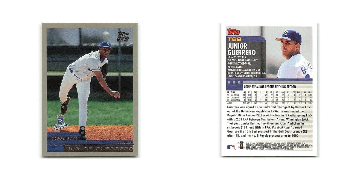 Junior Guerrero Rookie 2000 Topps Traded #T62 Kansas City Royals NM