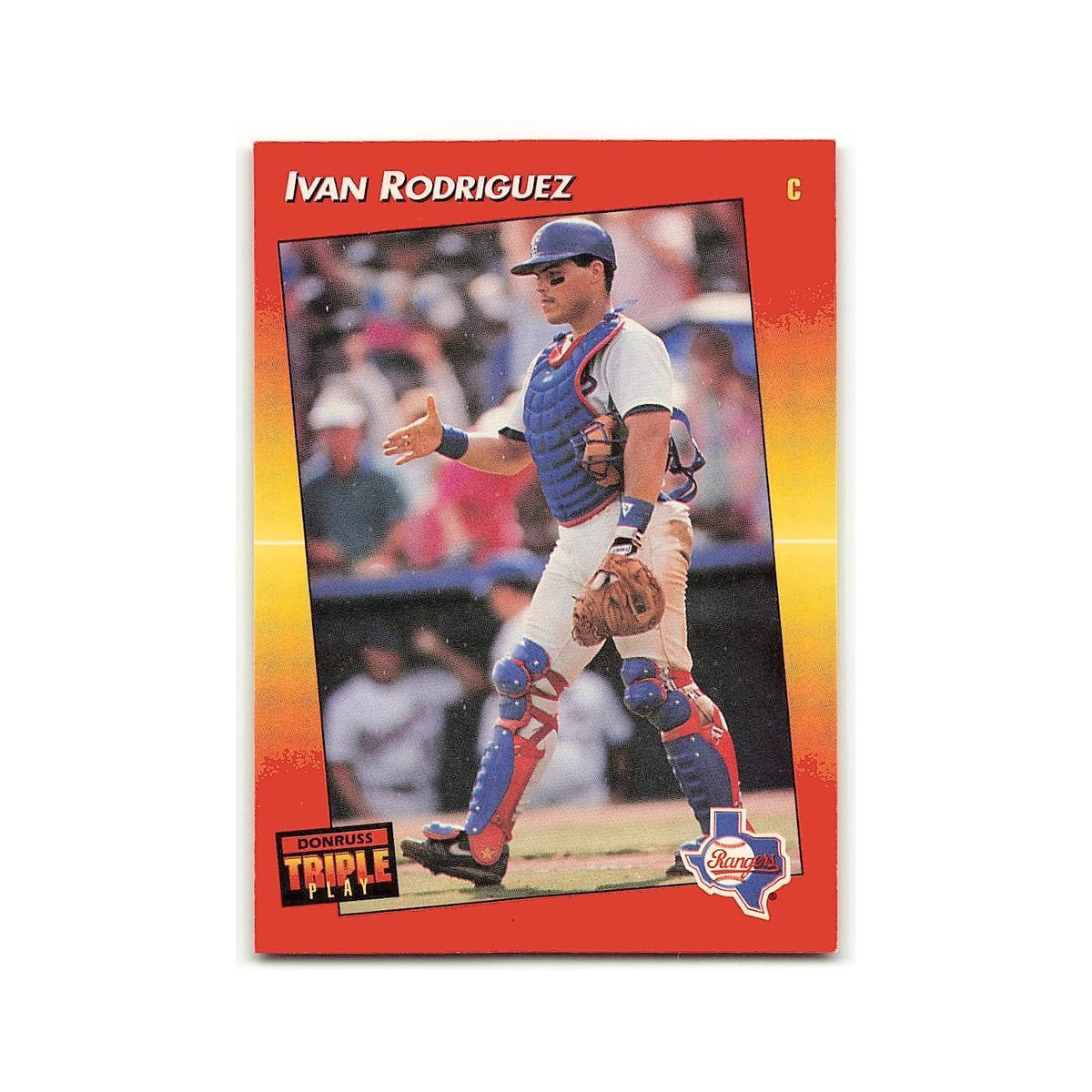 Ivan Rodriguez 1992 Triple Play #51 Texas Rangers Baseball Card NM