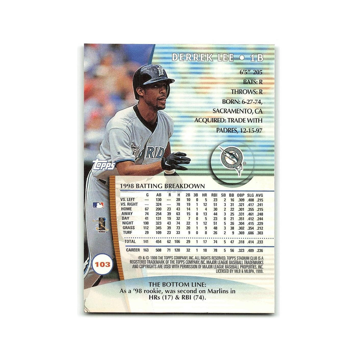 Kevin Polcovich 1999 Topps Stadium Club #103 Pittsburgh Pirates Baseball Card NM