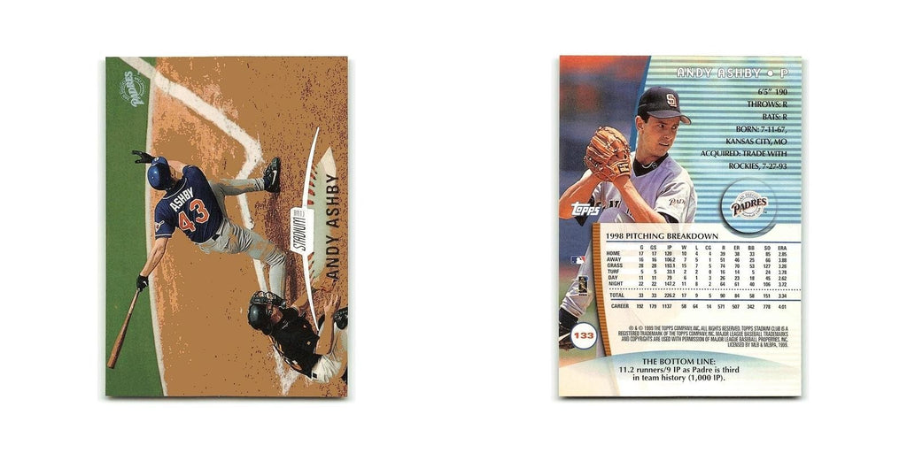 Andy Ashby 1999 Topps Stadium Club #133 San Diego Padres Baseball Card NM