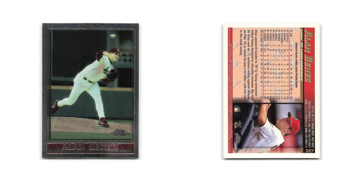 Alan Benes 1998 Topps Chrome #387 St. Louis Cardinals Baseball Card NM