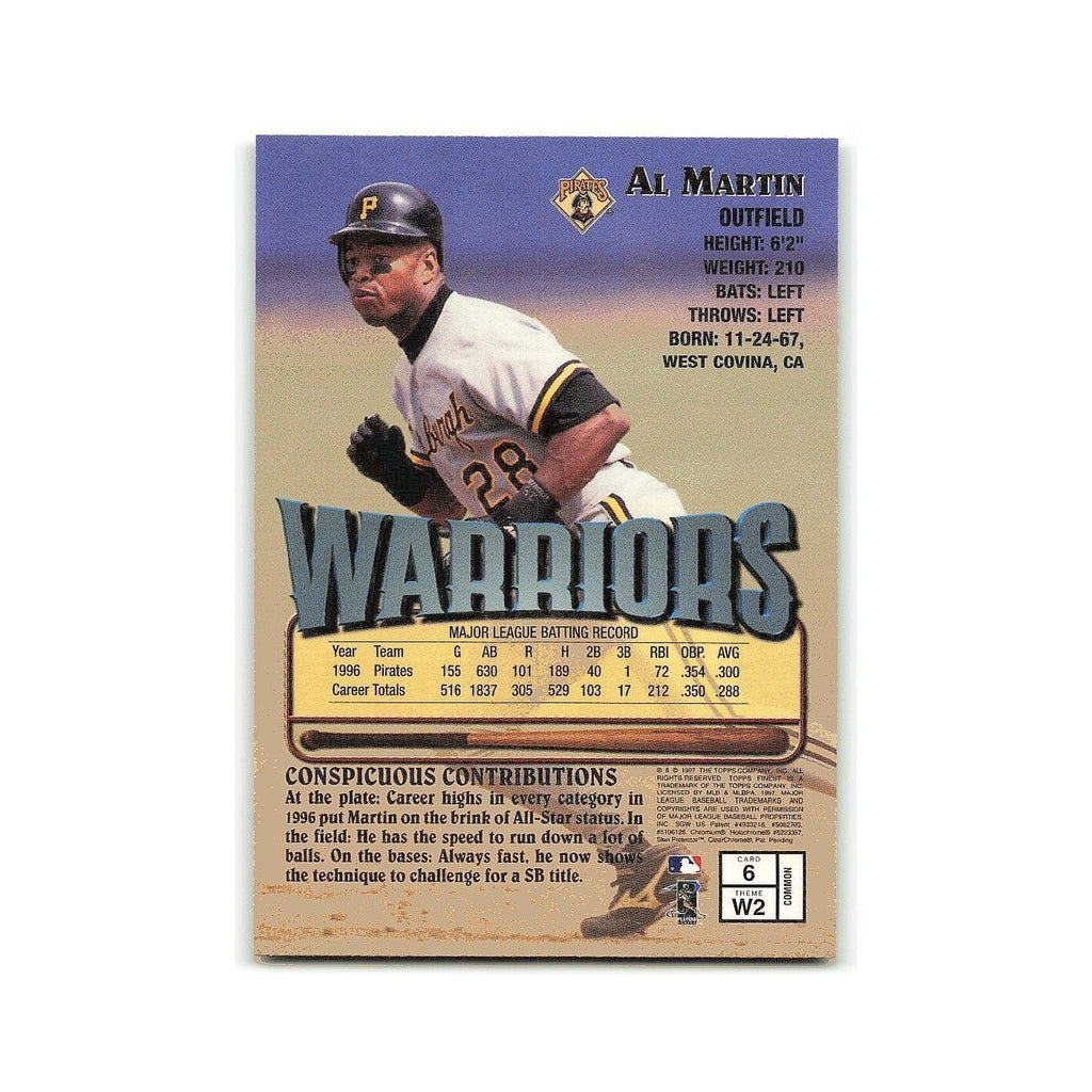 Al Martin 1997 Topps Finest w Coating #6 Pittsburgh Pirates Baseball Card NM